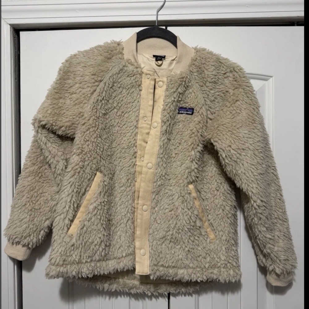 Patagonia Sherpa Bomber Fleece Jacket in Tan